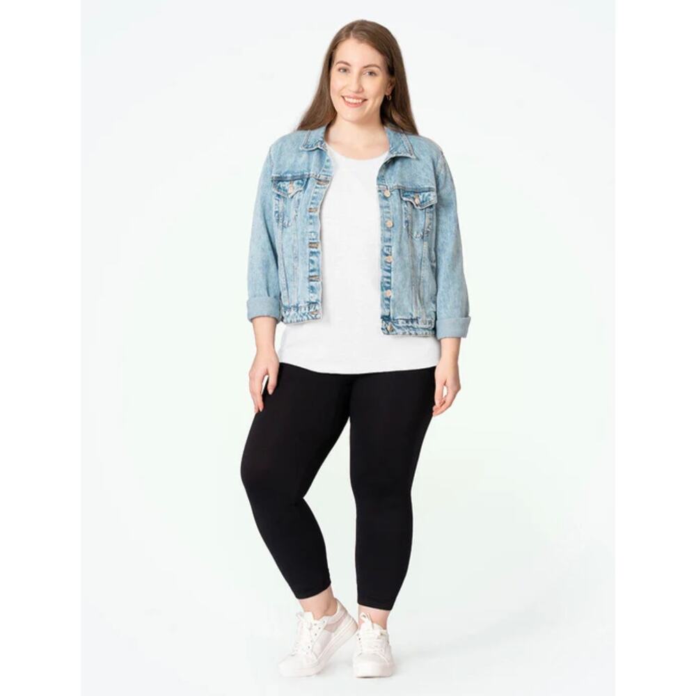 NWT Empetua Shapermint Seamless Mid Rise Shaping Capri Leggings Black XL - Picture 2 of 13